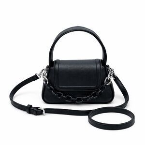 BCBGeneration Black Small Satchel Handbag Crossbody Black Chain Chic Classic